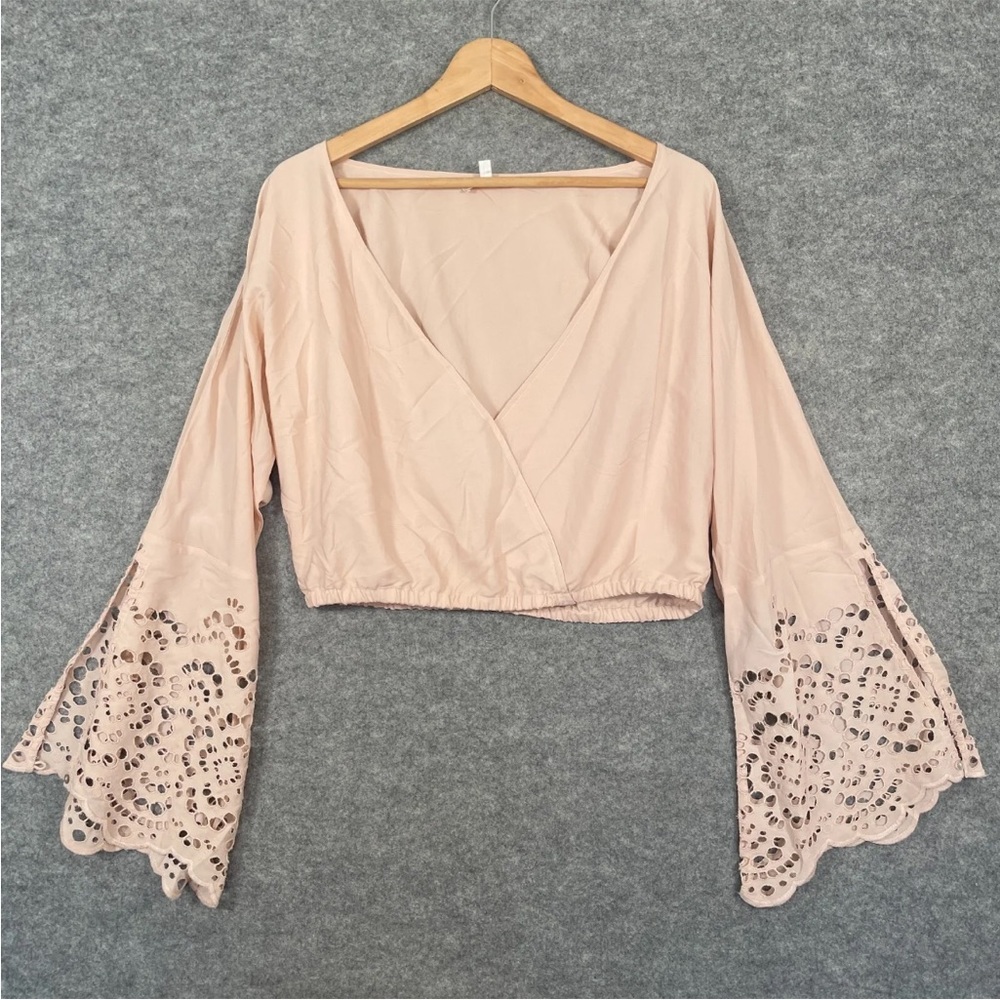 WINSTON WHITE 2 Piece Set Size M/L Womens Pink Shorts & Top Eyelet Summer - Picture 6 of 15